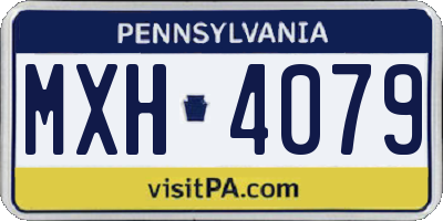 PA license plate MXH4079