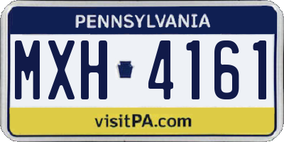 PA license plate MXH4161