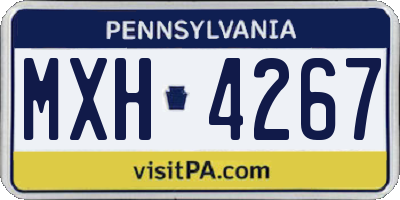 PA license plate MXH4267