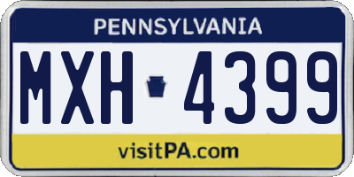 PA license plate MXH4399