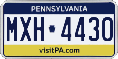 PA license plate MXH4430
