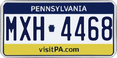 PA license plate MXH4468