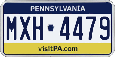 PA license plate MXH4479