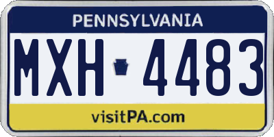 PA license plate MXH4483