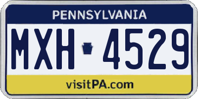 PA license plate MXH4529