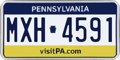 PA license plate MXH4591