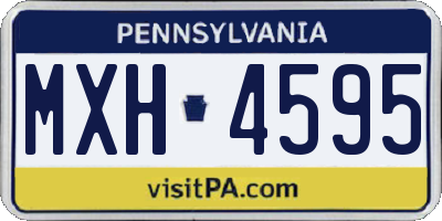 PA license plate MXH4595