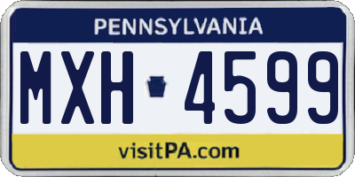 PA license plate MXH4599