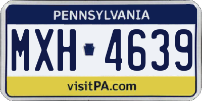 PA license plate MXH4639