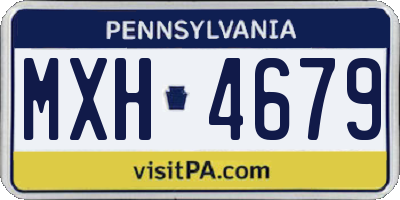 PA license plate MXH4679