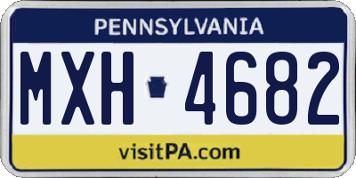 PA license plate MXH4682