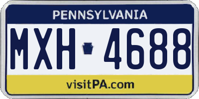 PA license plate MXH4688