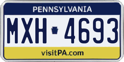 PA license plate MXH4693