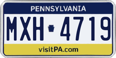 PA license plate MXH4719