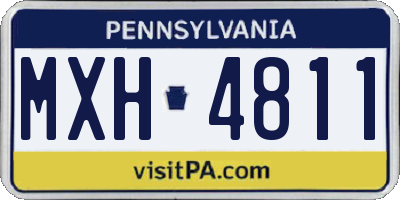 PA license plate MXH4811