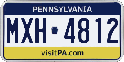 PA license plate MXH4812