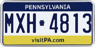 PA license plate MXH4813