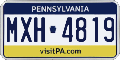 PA license plate MXH4819