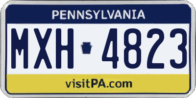 PA license plate MXH4823