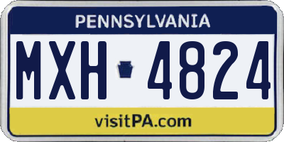 PA license plate MXH4824