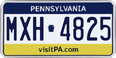 PA license plate MXH4825