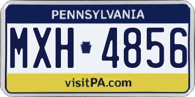 PA license plate MXH4856
