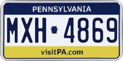 PA license plate MXH4869