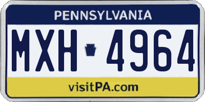 PA license plate MXH4964