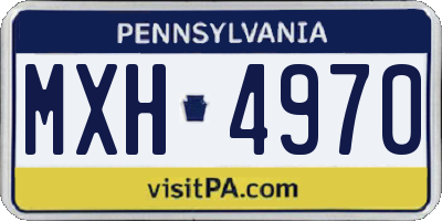 PA license plate MXH4970
