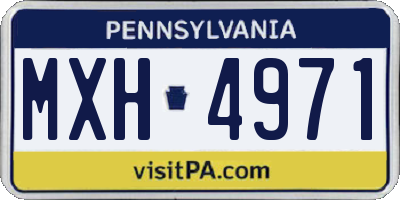 PA license plate MXH4971