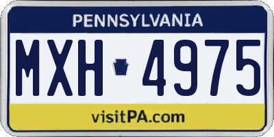 PA license plate MXH4975