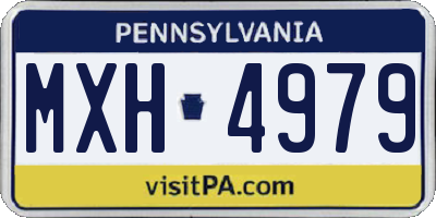 PA license plate MXH4979