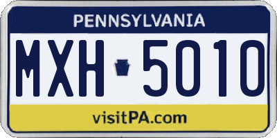 PA license plate MXH5010
