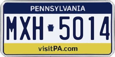 PA license plate MXH5014