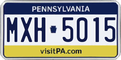 PA license plate MXH5015