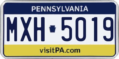 PA license plate MXH5019