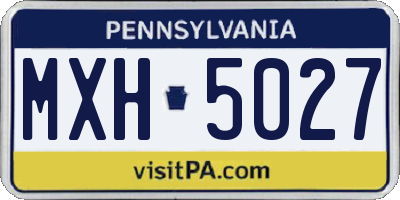 PA license plate MXH5027