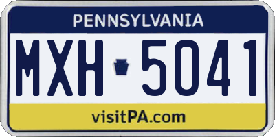 PA license plate MXH5041