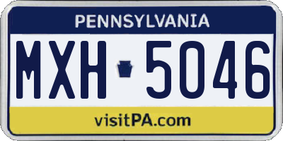 PA license plate MXH5046