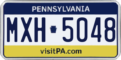 PA license plate MXH5048