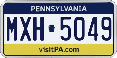 PA license plate MXH5049