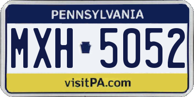 PA license plate MXH5052