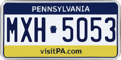 PA license plate MXH5053