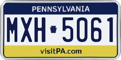 PA license plate MXH5061