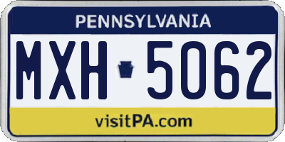 PA license plate MXH5062
