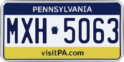 PA license plate MXH5063
