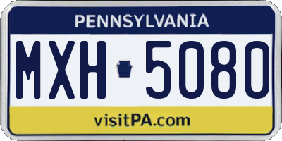 PA license plate MXH5080