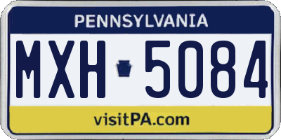 PA license plate MXH5084