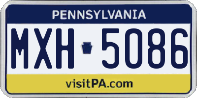 PA license plate MXH5086
