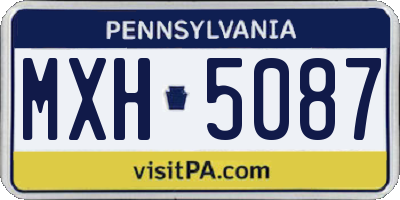 PA license plate MXH5087